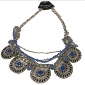 NWT Taramanda Fashion Jewelry Blue Beaded Necklace